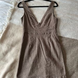 Lulu’s Plaid V Neck Mini Dress